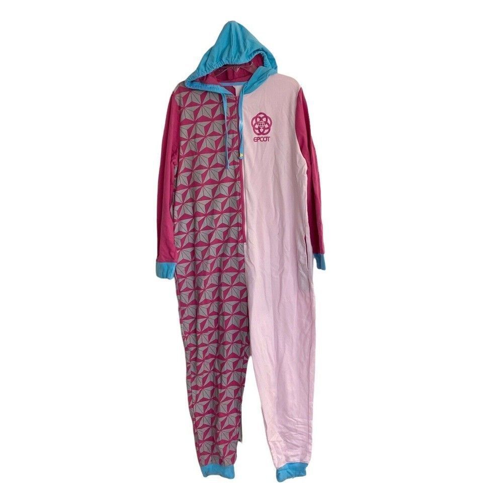 Disney Pink and Blue Epcot Pajama Onesie
